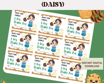 Daisy Girl Scout Cookie Thank You Note | Girl Scout Cookie Digital Download | Instant Printable Thank You | Girl Scout Appreciation Note |