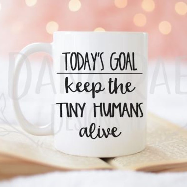 Keep Tiny Humans Alive decal, pediatrician, nurse, mom, hot tea beverage tumbler, teacher, friend, grandma, caregiver, vinyl sticker