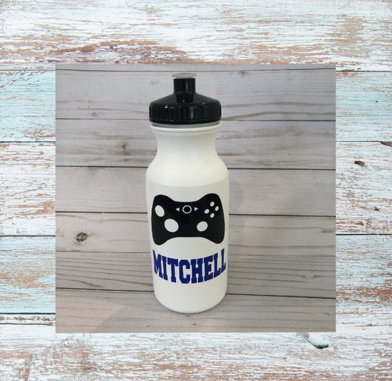 Personalized plastic water bottle Gaming Water bottle Game Etsy