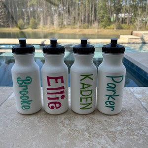 Personalized water bottle Plastic water bottle with name kids sports bottle durable gym bottle party favors name gift image 3