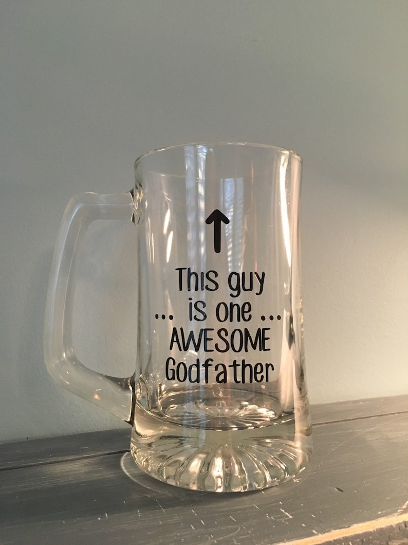 Awesome Godfather Beer Mug Custom Beer Mug Pint Glass Etsy