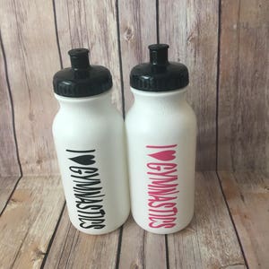 Personalized Gymnastics water bottle Plastic water bottle kids sports bottle gym bottle party favors gymnastics theme party image 3