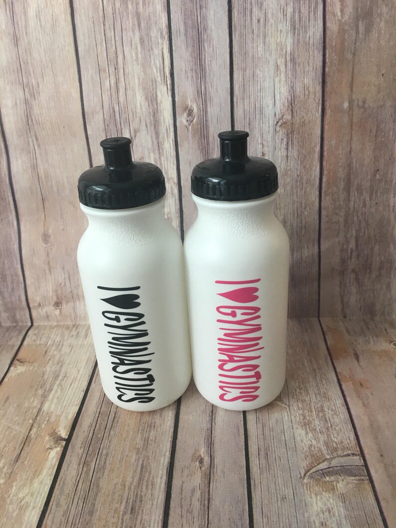 Personalized Gymnastics water bottle Plastic water bottle kids sports bottle gym bottle party favors gymnastics theme party image 3