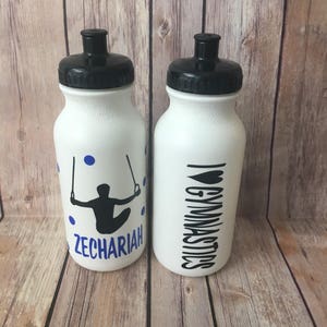 Personalized Gymnastics water bottle Plastic water bottle kids sports bottle gym bottle party favors gymnastics theme party image 6