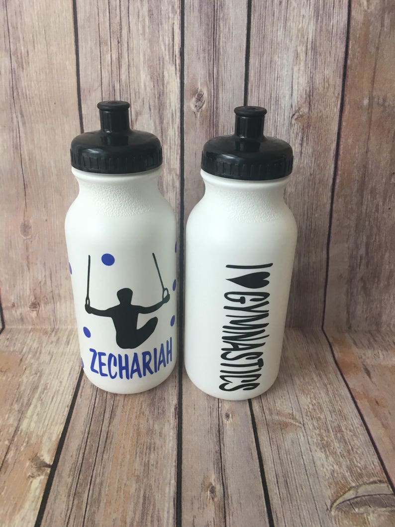 Personalized Gymnastics water bottle Plastic water bottle kids sports bottle gym bottle party favors gymnastics theme party image 6