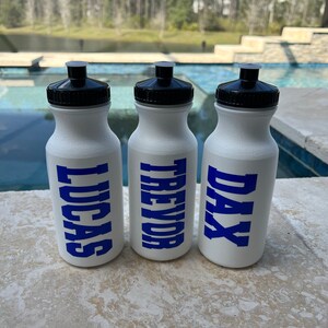 Personalized water bottle Plastic water bottle with name kids sports bottle durable gym bottle party favors name gift image 7