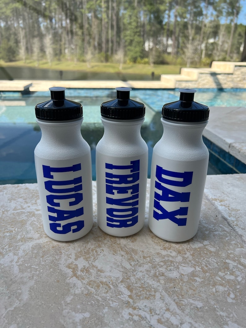 Personalized water bottle Plastic water bottle with name kids sports bottle durable gym bottle party favors name gift image 7