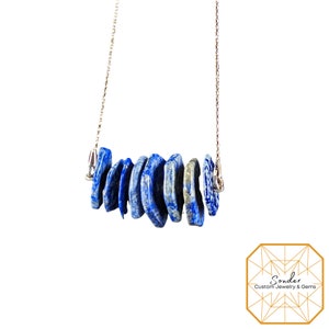 Sterling Silver Lapis Lazuli Minimalist Necklace