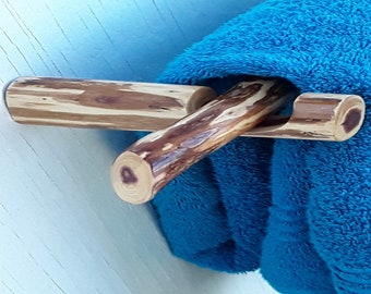 Bathroom Towel Rack, Wood Towel Bar, Cedar Towel Holder,  Reclaimed  Wood For Rustic Decor,