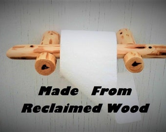 Rustic Toilet Paper Holder Wall Mount Wood,  Southwest Toilet Roll Holder,  Reclaimed Wood For Rustic Decor