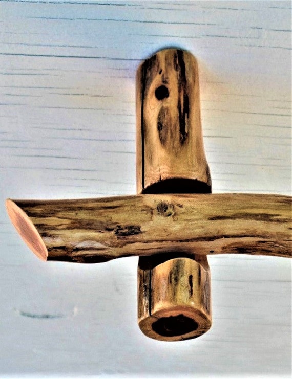 Rustic Wood Curtain Rod With Curtain Rod Brackets Etsy