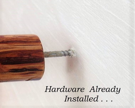 Rustic Wood Curtain Rod With Curtain Rod Brackets Etsy