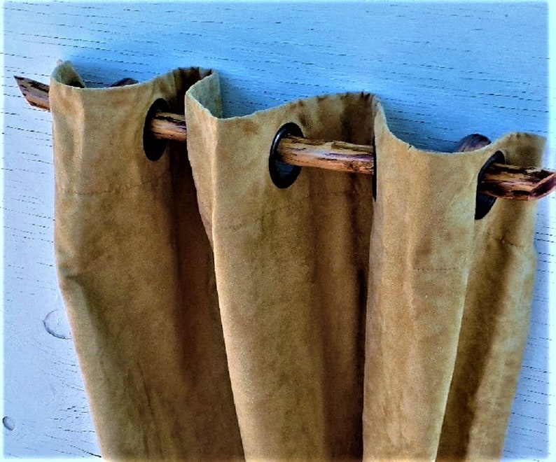 Curtain Rod And Bracket Set Natural Wood Curtain Rod Rustic Etsy