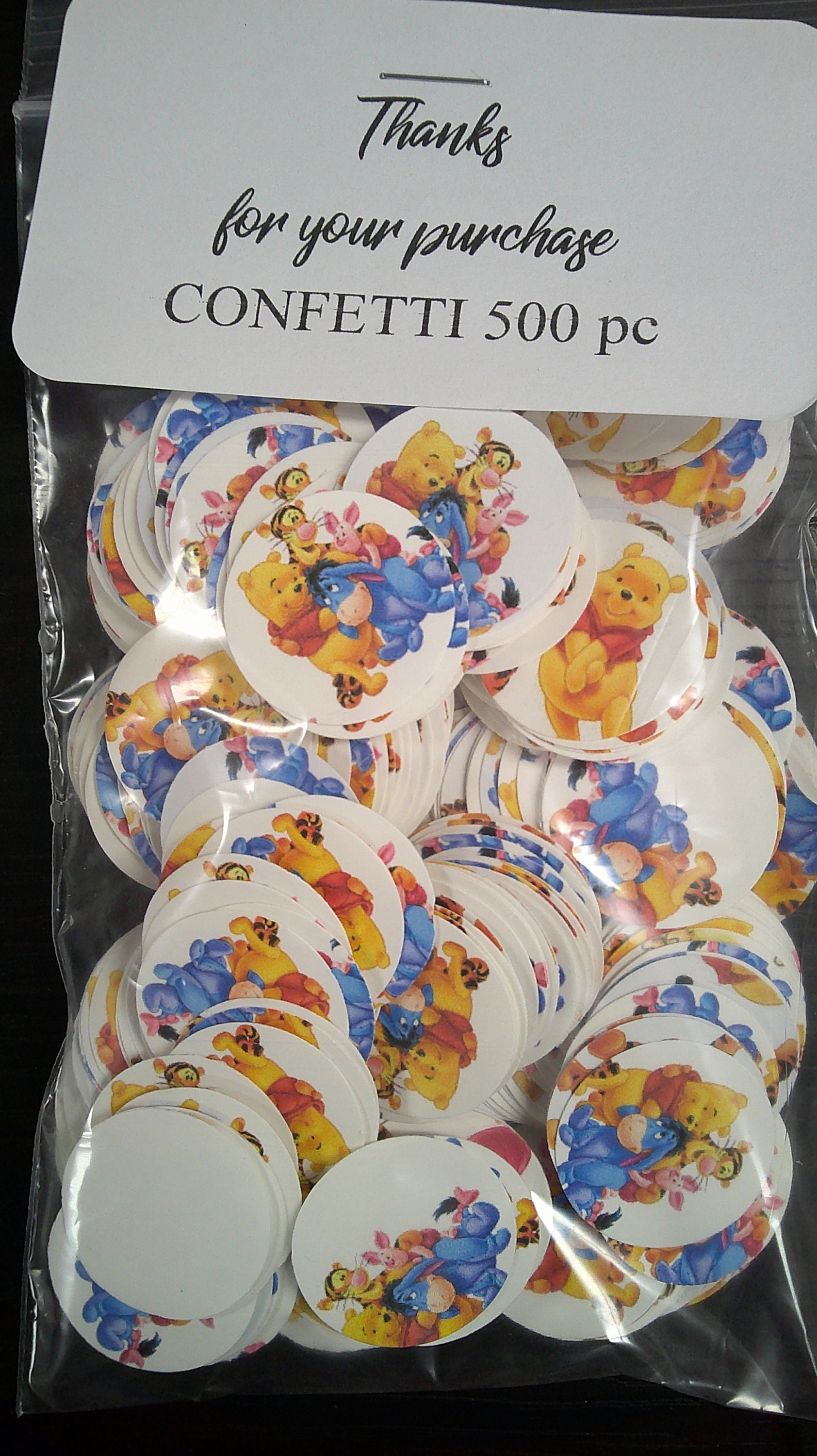 Ready to Ship Winnie the Pooh themed Confetti 500 small pieces Baby Shower party confetti confetti