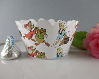 Handmade Cinderella Cupcake Wrappers, Princess Party Favors