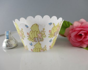 Winnie the Pooh Cupcake Wrappers, Handmade Party Decor
