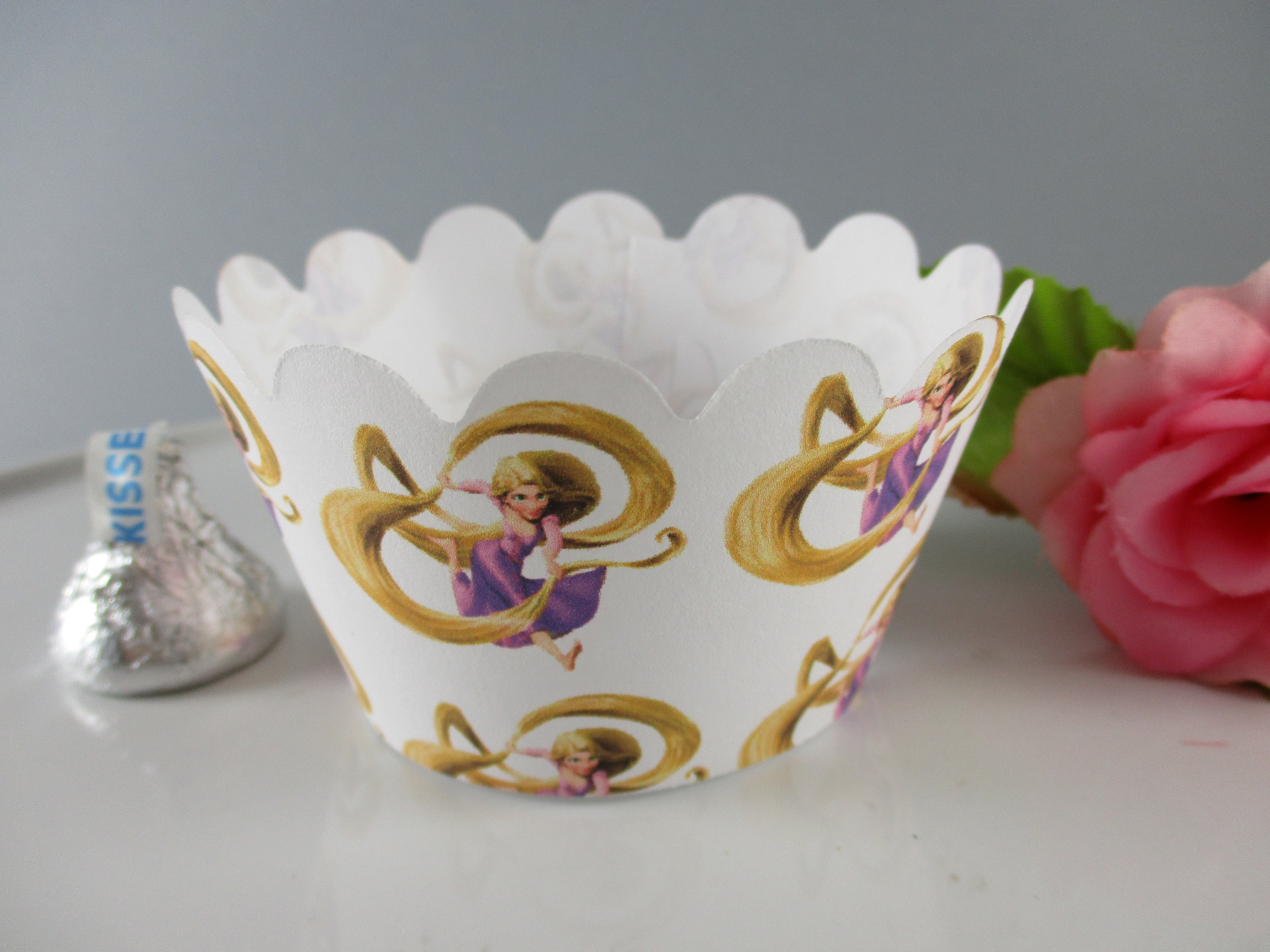 Rapunzel cupcake wrappers Tangled cupcake wrappersPrincess birthday favors princess party