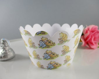 Winnie the Pooh Cupcake Wrappers, Classic Baby Shower Decor