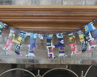 Theater Themed Happy Birthday Banner, bunting, garland, birthday decorations party supplies