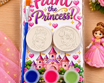 Princess Plaster Paint Kit, Paint Your Own Princess Figurine, DIY Craft, Kids Art Activity, Birthday Party Favor