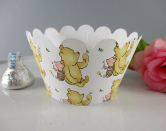 Handmade Classic Winnie the Pooh Cupcake Wrappers