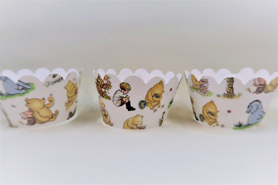Classic Winnie the Pooh Cupcake Wrappers Classic Winnie the Etsy