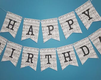 Theater Themed Happy Birthday Banner, bunting, garland, birthday decorations party supplies