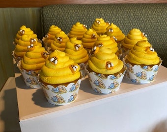 Winnie the Pooh Cupcake Wrappers, Baby Shower Decorations