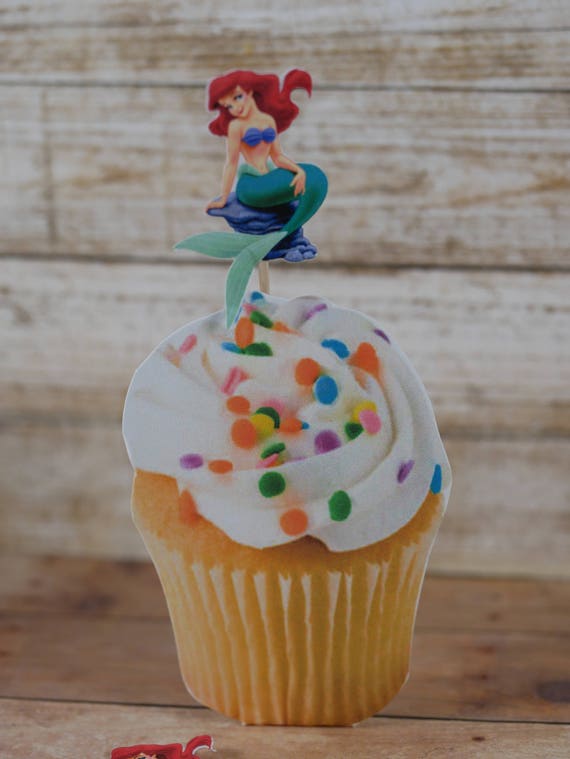 La Petite Sirene Danniversaire Gateau Topper Double Face Etsy La Petite Sirene Danniversaire Gateau Topper Double Face Etsy