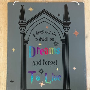 HP Mirror of Erised Dreams Quote Wall Sign