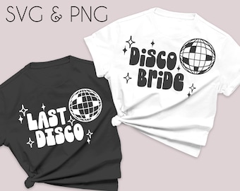 Sista Disco 70-talet Möhippa T-shirt Designs, Groovy Retro Bach T-shirt Bundle, SVG PNG Cut Files, Disco Bride, Bach T-shirt Cut Files