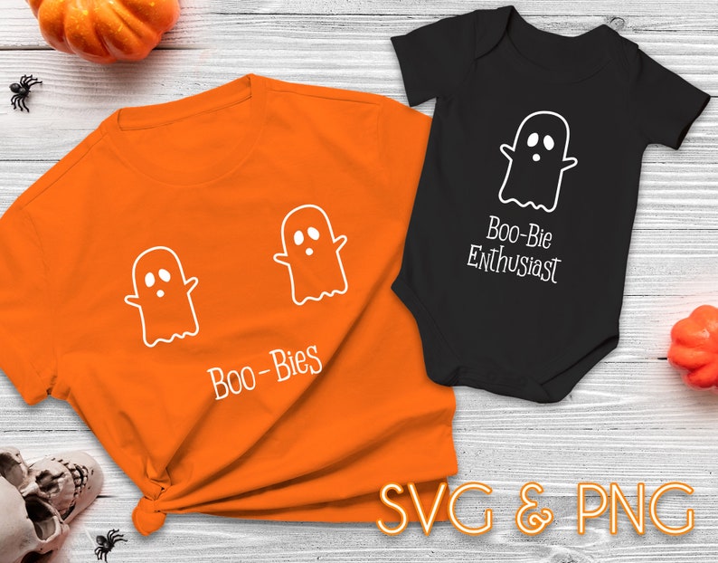 Mom & Baby Boo-bies Ghosts SVG PNG Cut File for Cricut, Funny Cute ...