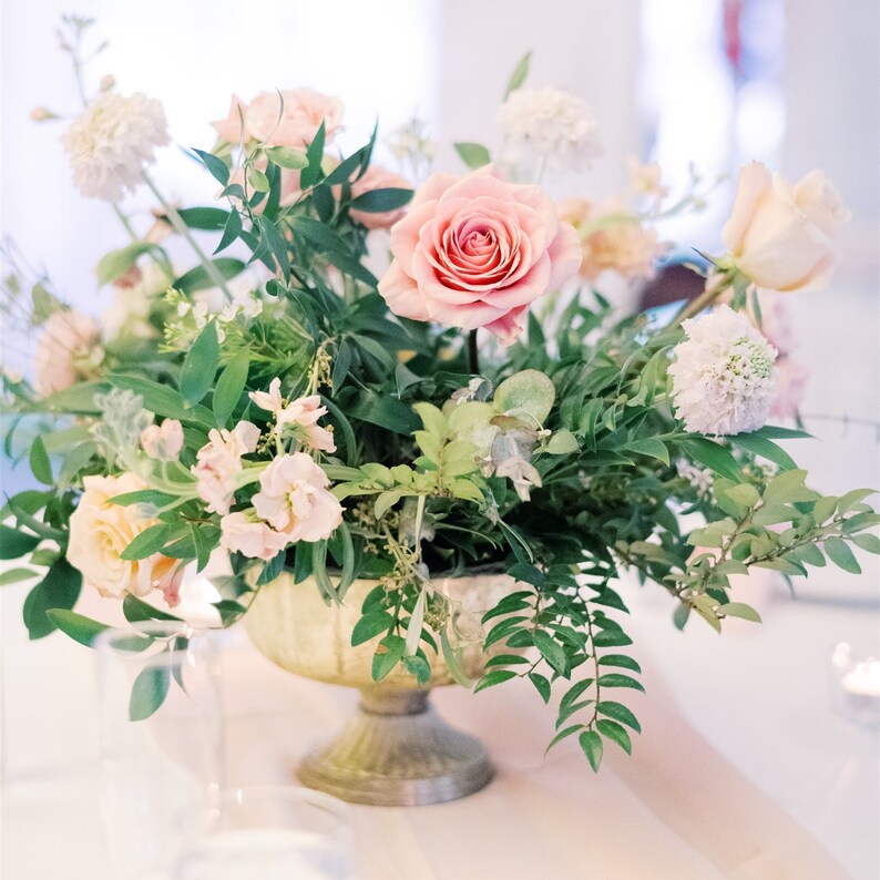 Gold Metal Wedding Pedestal Centerpiece Compote Gold Metal Etsy