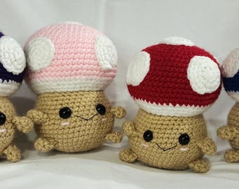 Kawaii Mushroom Amigurumi | Handmade Acrylic Plushie