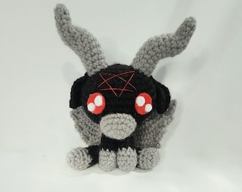 Baby Baphomet | Amigurumi Plushie | Handmade Crocheted Occult Stuffed Animal
