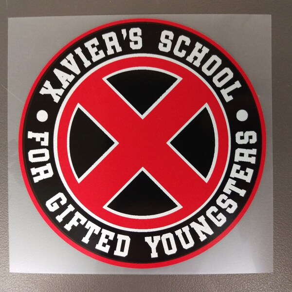 Xavier's School for Gifted Youngsters X-MEN Sticker, RED