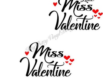 Fröken och lilla fröken Valentine direkt nedladdningsbar SVG/PNG/DXF-fil