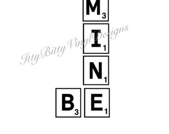 Be Mine Scrabble direkt nedladdningsbar SVG/DXF/PNG-fil