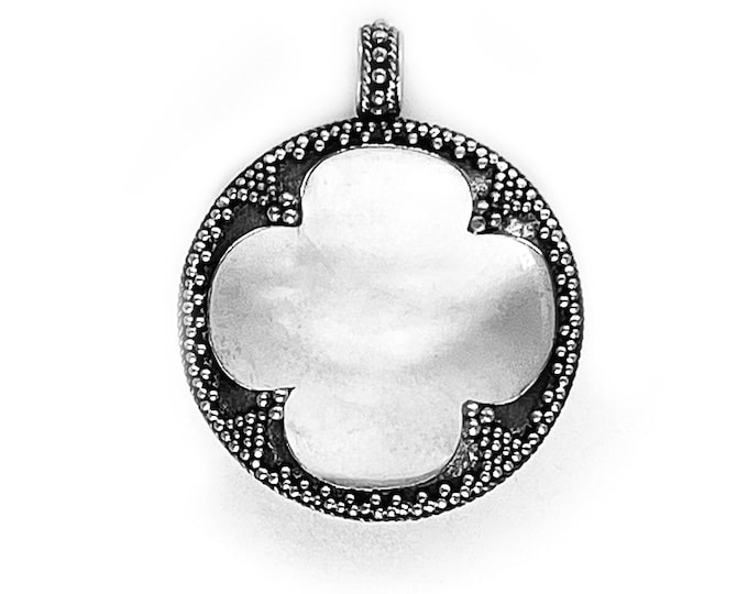 medium GOTLAND LENS PENDANT - mountain crystal and silver (handmade by Viking Kristall)