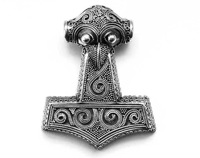 LARGE SKANE HAMMER silver (handmade by Viking Kristall)