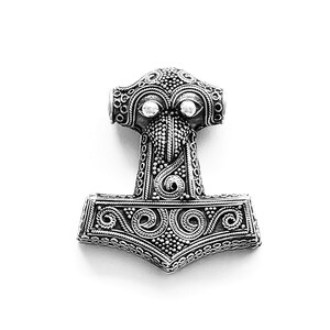 mittelgroßer SKANE HAMMER silber (handmade by Viking Kristall)