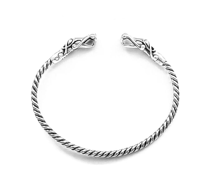 TROMSØ DRAGONHEADS BRACELET silver (handmade by Viking Kristall)