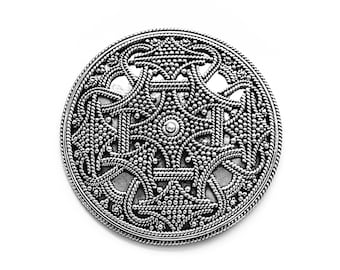 BIRKA BROOCH silver (hand made by Viking Kristall)