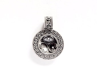 Birka Silver Filigree Pendant VIKING KRISTALL