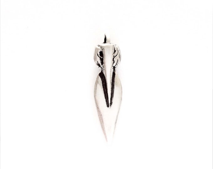 tiny BEAR SPEAR PENDANT silver (made by Viking Kristall)