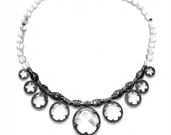 GOTLAND CRYSTAL NECKLACE - mountain crystal and silver (handmade by Viking Kristall)