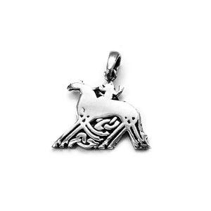ODIN on SLEIPNIR pendant silver (made by Viking Kristall)