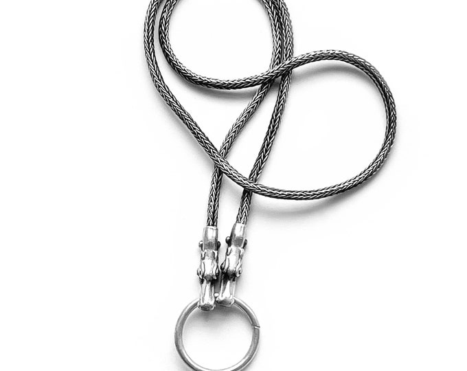 TROMSØ DRAGONHEADS CHAIN silver (handmade by Viking Kristall)