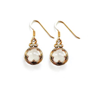 GOTLAND BALL EARRINGS - crystal and bronze (made by Viking Kristall)