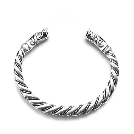 ゴットランド ドラゴンヘッド ブレスレット シルバー（Viking Kristall 